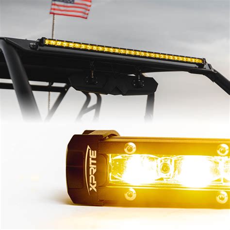xprite led light bar yellow flood beam ultra thin astro series