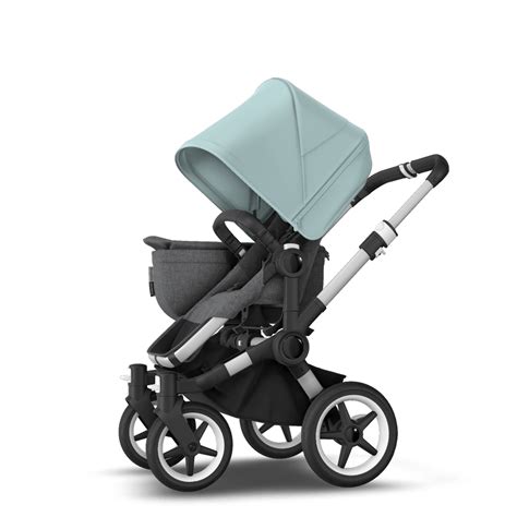 Bugaboo Donkey 3 Mono seat and carrycot pushchair vapor blue sun canopy ...