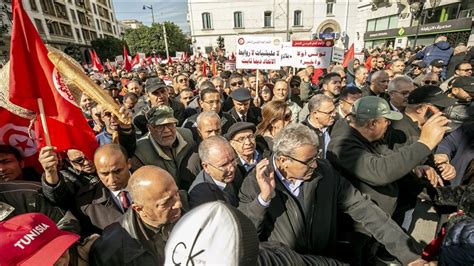 Thousands Protest Over Economic Woes In Tunisia