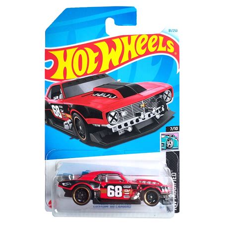 Masinuta Metalica Hot Wheels Custom 68 Camaro 1 64 Rosu EMAG Ro