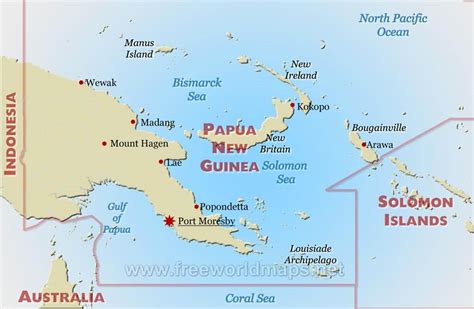 Papua New Guinea Map