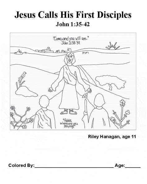 Jesus Calls His Disciples Coloring Page