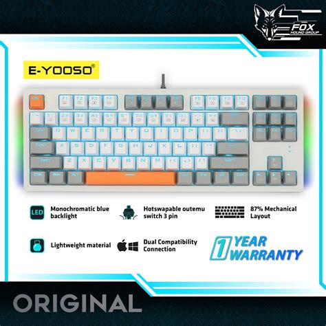 Jual E Yooso K Hotswap White Rgb Red Brown Switch Keyboard