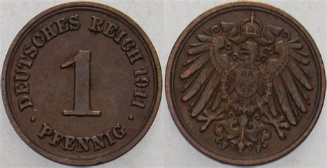 Kleinm Nzen Kaiserreich Pfennig F Grosser Adler Sehr Sch N Ma