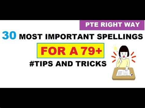 Most Important Spellings For A Pte Speaking And Listening Tips