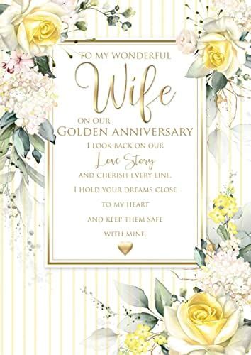 With Love To My Wife On Our Golden Wedding Anniversary Card Lovely