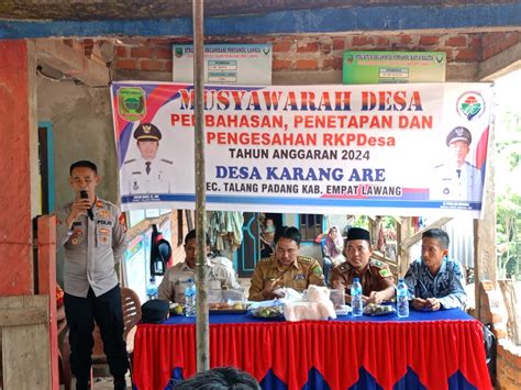 Gelar Musdes Ini Rencana Kerja Pemdes Karang Are Tahun Suara