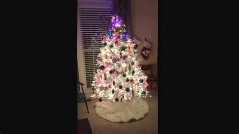 White Christmas Tree Colored Lights 2015 Youtube