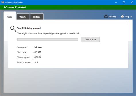 Can you run a full scan in Windows 10 with Windows Defender ...