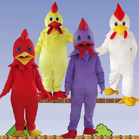 Adult Size White Chicken Mascot Costume Wholesale Price Cock Mascot