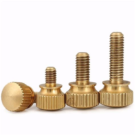 M3 M4 M5 M6 Hand Brass Knurled Screws Copper Knurled Bolts Computer