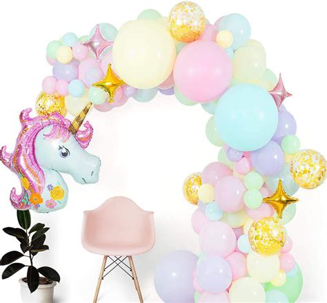 Pastel Rainbow Unicorn Balloon Garland Arch Kit Giant Foil Etsy Uk