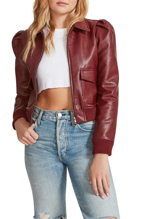 Womens Red Leather And Faux Leather Jackets Nordstrom