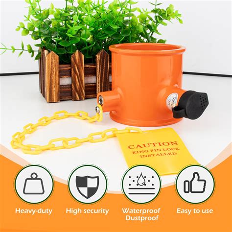 Snapklik.com : 5th Wheel King Pin Lock - Anti-Theft Trailer Lock King