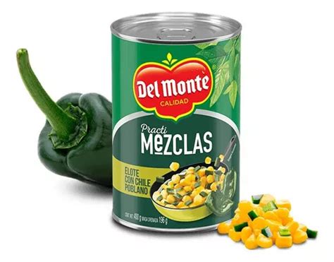 Elote Con Chile Poblano Del Monte 400 Gr Practimezclas Envío gratis