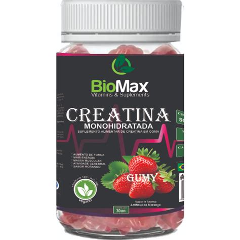 Melhor Creatina Em Goma - CREATINA 100% PURA MONOHIDRATADA EM GOMA DE MORANGO 30UN | Shopee Brasil