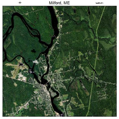 Aerial Photography Map of Milford, ME Maine