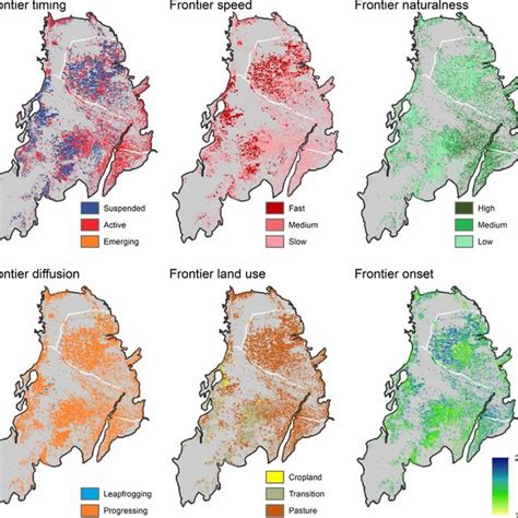 Spatial Representation Of Our Six Frontier Metrics Following Our