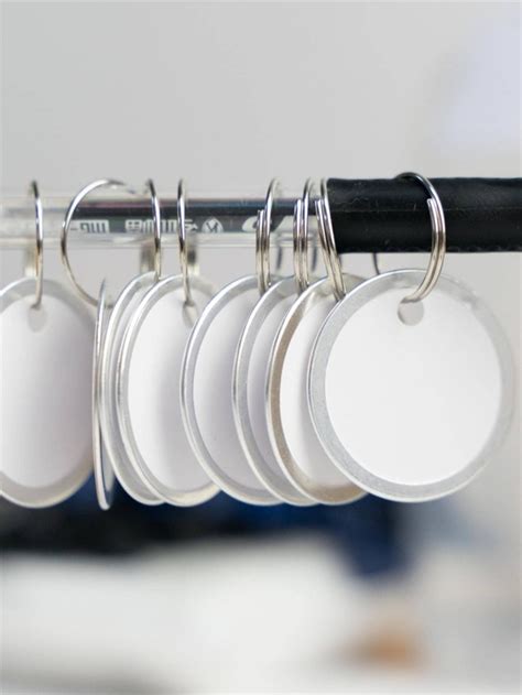 50 pcs Metal Rim Key Tags 1.22 inch, Round Paper Tags Round Key Labels ...