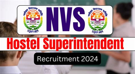 Nvs Hostel Superintendents Recruitment Notification Out