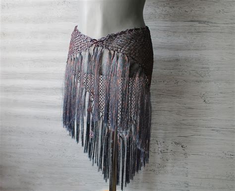 Fringe Hip Scarf Belly Dance Crochet Hip Belt Hip Shawl Etsy