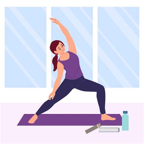 Hand Getekende Vrouw Doet Yoga Gratis Vector