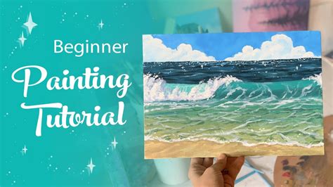 Acrylic Painting Tutorial How To Paint Waves For Beginners Youtube