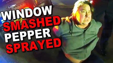 Karen Gets Window Smashed And Pepper Sprayed During Arrest Youtube