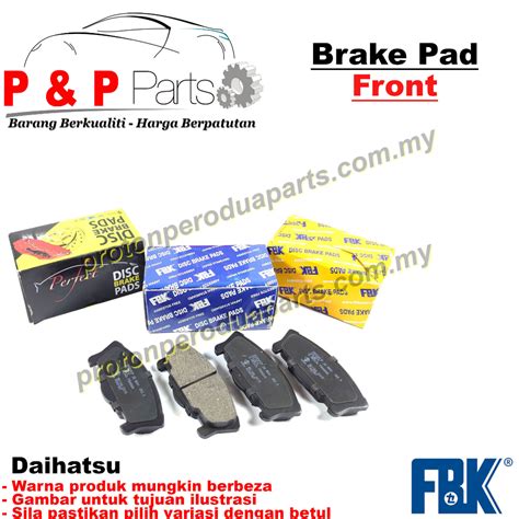 Front Brake Pad Kancil Daihatsu Mira L5 660 Turbo Shopee Malaysia