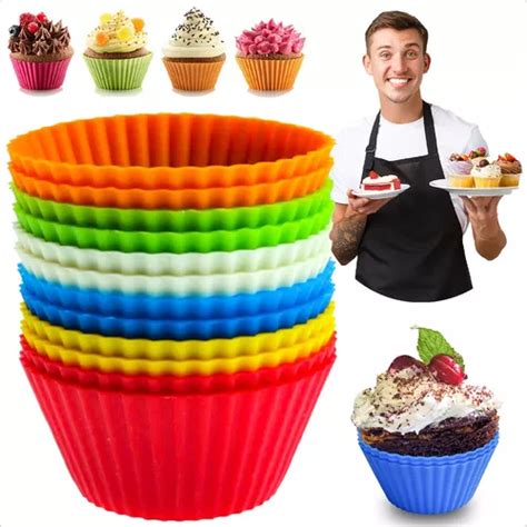 Kit Forminhas Silicone Mini Cupcake Bolo Muffin Assadeira Mercadolivre