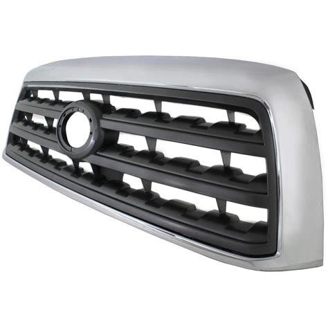 Grille For Toyota Sequoia Chrome Shell W Gray Insert Plastic