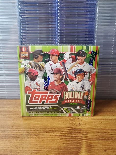 2023 Topps Holiday Mega Box MLB Baseball 1 Auto Mem 10 Packs Per