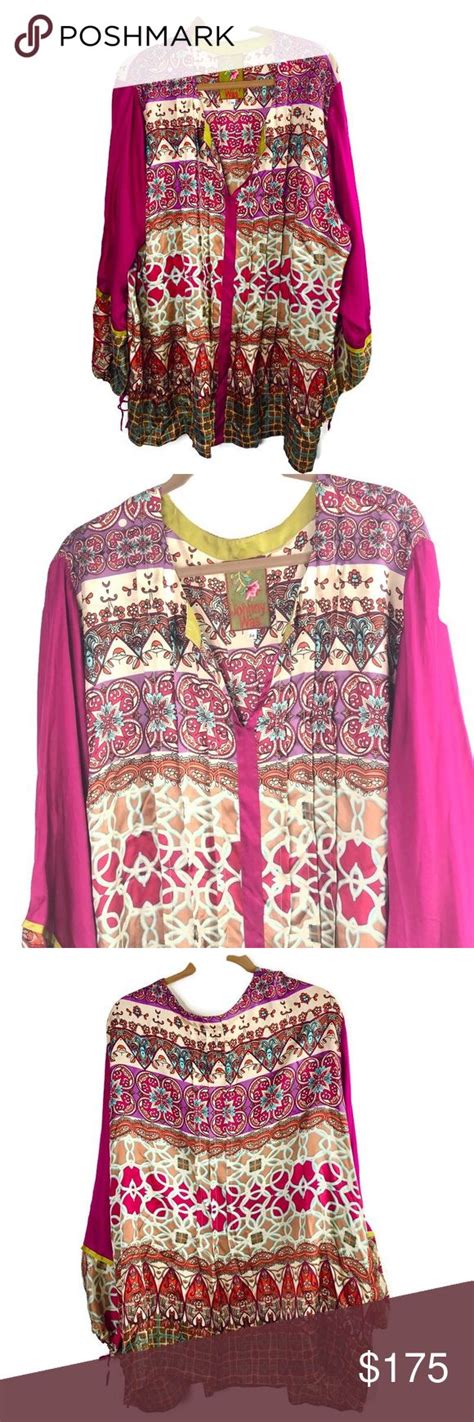 Johnny Was 3x Silk Boho Tunic Style Top Floral Tunic Style Tops Tunic Styles Boho Tunics