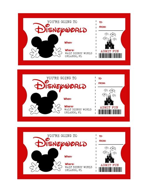 Three Mickey Mouse Tickets With The Words You Re Going To Disneyland On