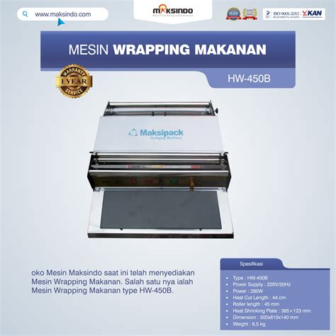 Jual Mesin Wrapping Makanan Hw B Di Palembang Toko Mesin Maksindo