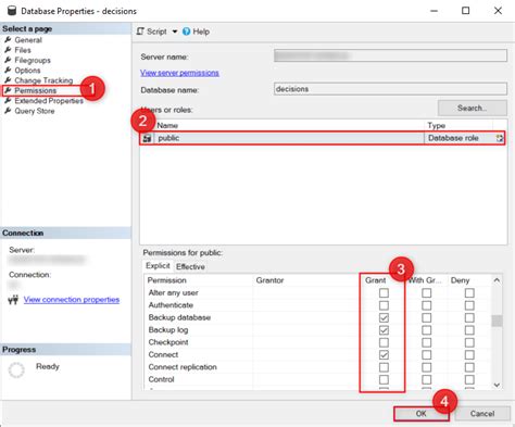 Sql Server Database Permissions Prerequisites