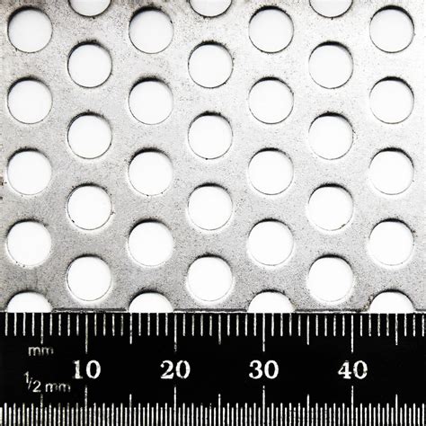 5mm Round Hole Mild Steel Perforated Metal Sheet Mesh 8mm Pitch 1mm