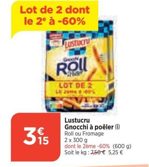 Promo Lustucru Gnocchi à poêler B Roll ou Fromage chez Bi1