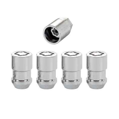 Chrome Cone Seat Wheel Lock Set Rh Lh Thread Size Set Of