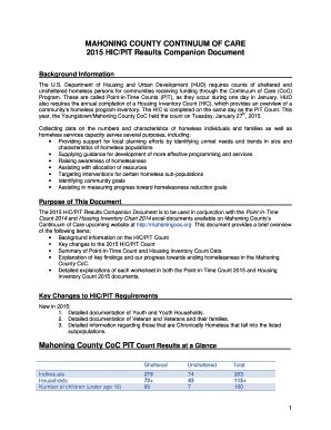 Fillable Online Mahoningcountycoc Hic Pit Companion Document