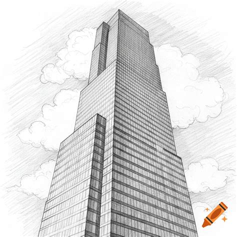 skyscraper drawing perspective