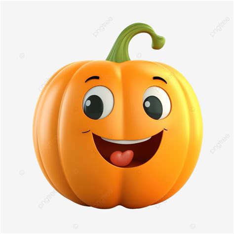 Cute Happy Pumpkin Character Ai Generated Pumpkin Fruit Tropical PNG