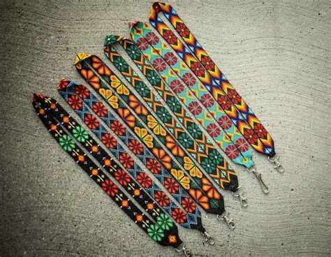 Ethnic Lanyards Loom Beaded Lanyards Huichol Beaded Lanyards