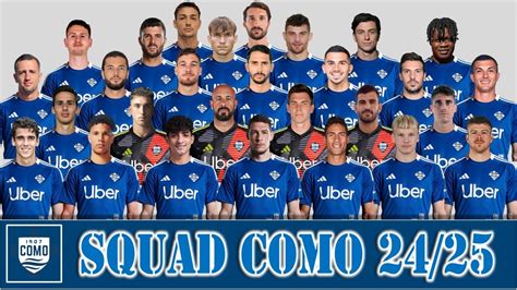 COMO 1907 SQUAD FOR 2024 25 SEASON UNDER CESC FÀBREGAS WITH TRANSFER