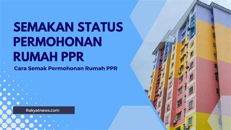 Semakan Status Permohonan Rumah Ppr Rakyat News