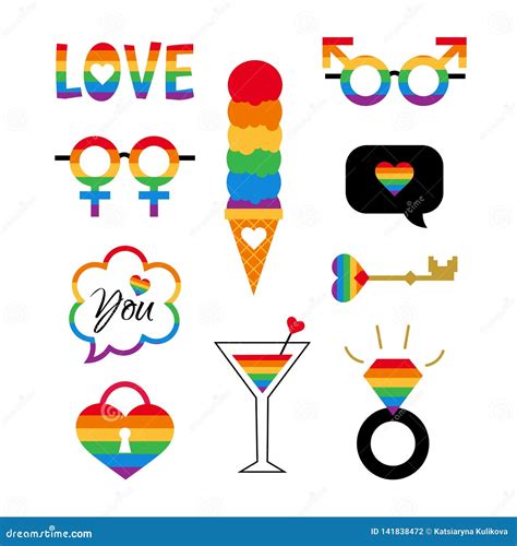 Gay Pride Symbols Of Love Royalty Free Stock Image Cartoondealer