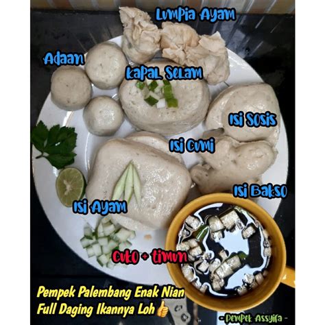 Jual Pempek Khas Palembang Tiga Rasa Bakso Sapi Sosis Dan Telur Puyuh