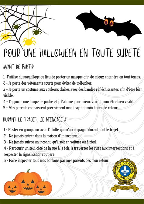 Centre de services scolaire des Chênes Pour une Halloween sécuritaire