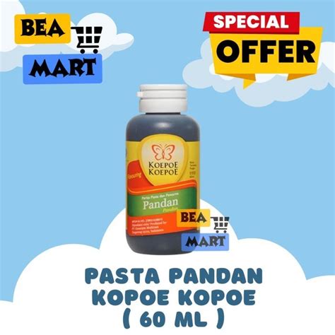 Jual Pasta Pandan Koepoe Koepoe 60 Ml Perasa Perisa Makanan Kupu 60ml