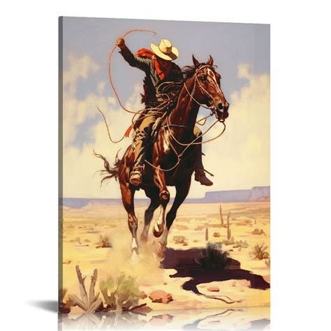 Gotuvs Charles Marion Russell Art Prints Western Cowboy Canvas Wall Art